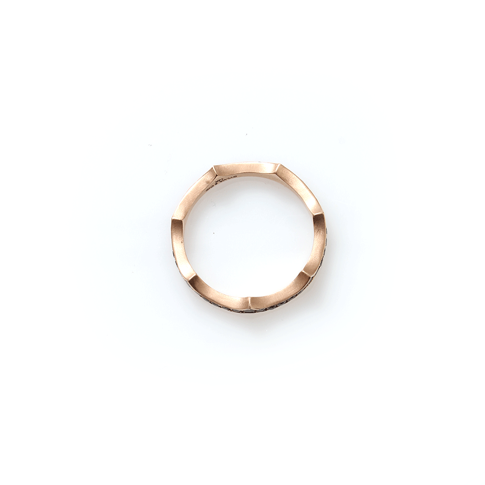 SYLVA & CIE-Black Diamond Crown Band-ROSE GOLD