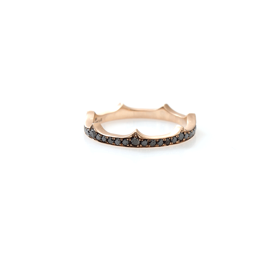 SYLVA & CIE-Black Diamond Crown Band-ROSE GOLD