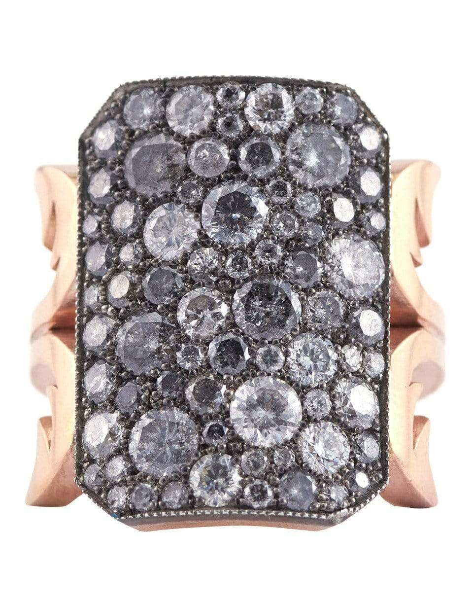 SYLVA & CIE-Grey Diamond Ten Table Ring-ROSE GOLD