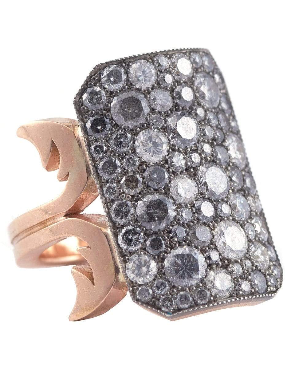 SYLVA & CIE-Grey Diamond Ten Table Ring-ROSE GOLD