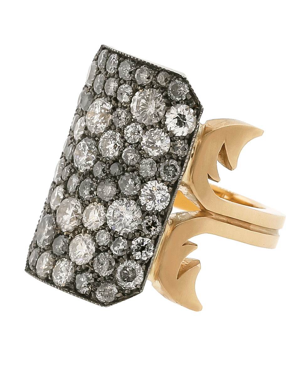 SYLVA & CIE-Grey Diamond Ten Table Ring-ROSE GOLD