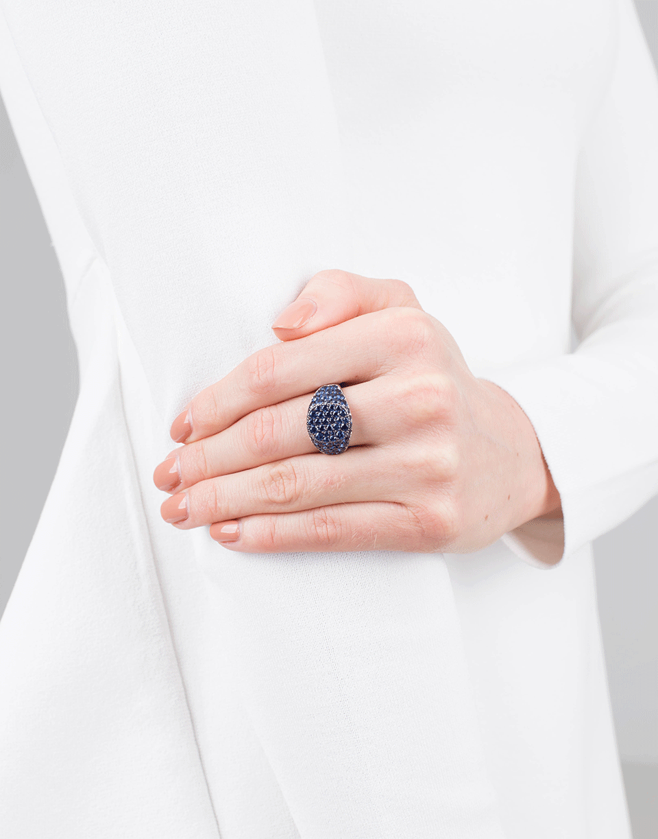 SYLVA & CIE-Blue Sapphire Ring-WHITE GOLD