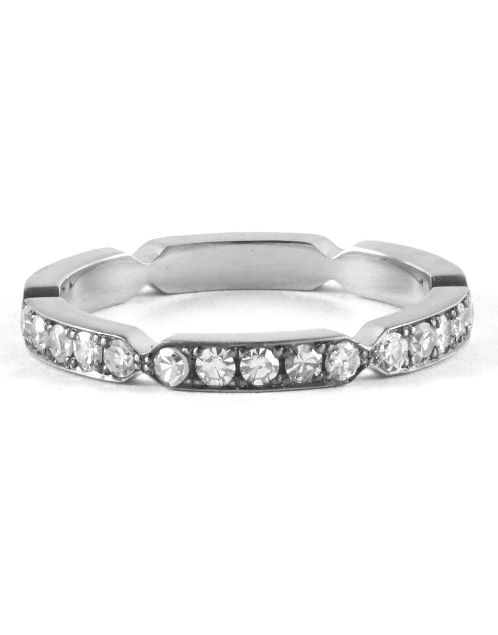 SYLVA & CIE-Diamond Pinch Eternity Band - White Gold-WHITE GOLD