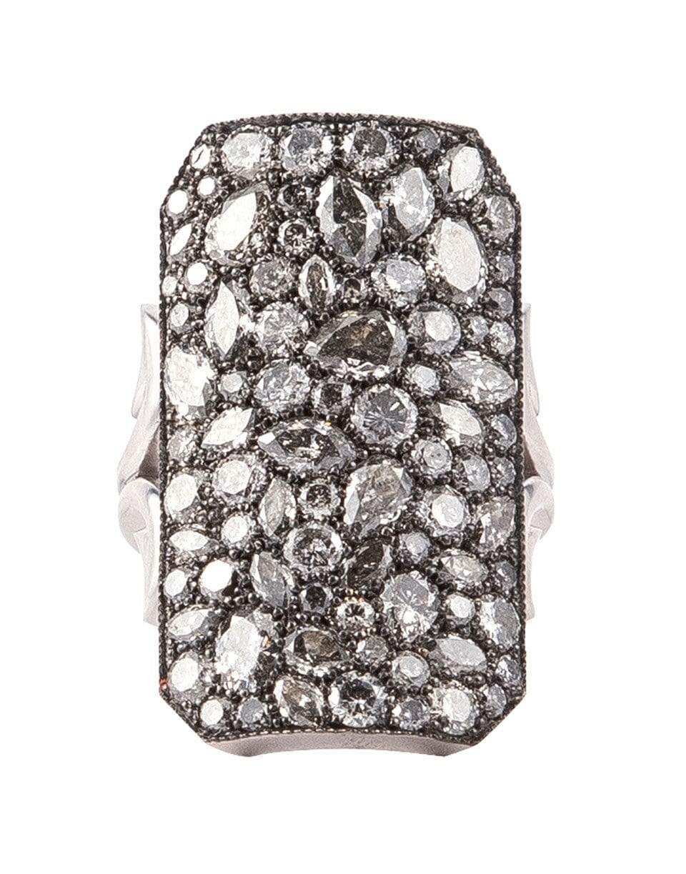 SYLVA & CIE-Marquis and Grey Diamond Ten Table Ring-WHITE GOLD