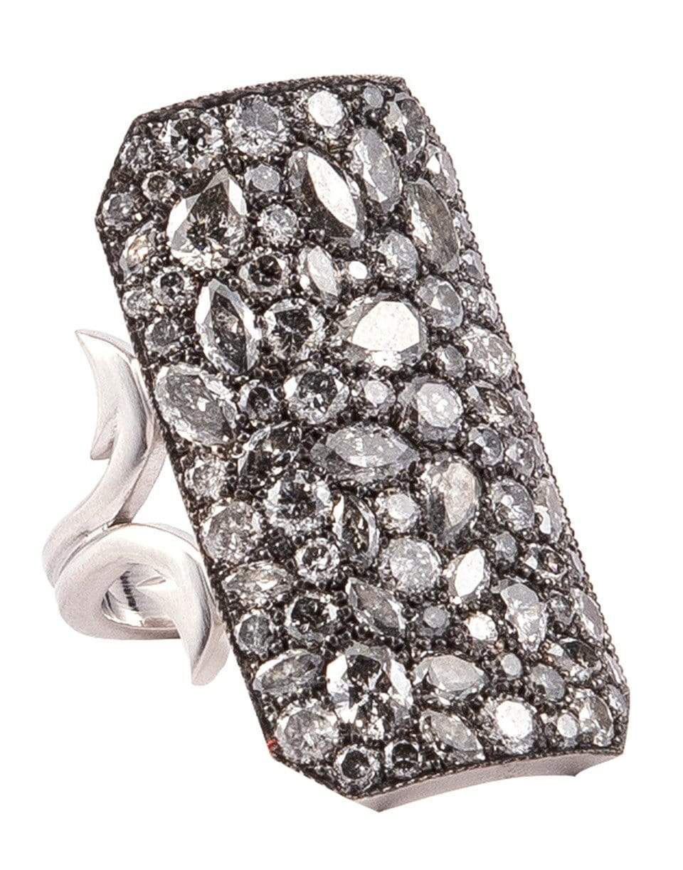 SYLVA & CIE-Marquis and Grey Diamond Ten Table Ring-WHITE GOLD