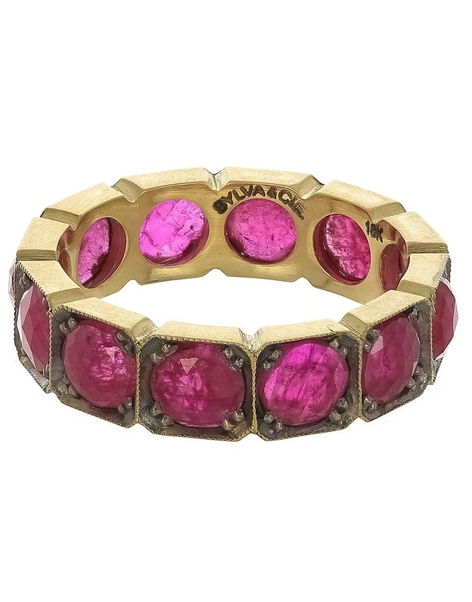 SYLVA & CIE-Square Ruby Band Ring-YELLOW GOLD