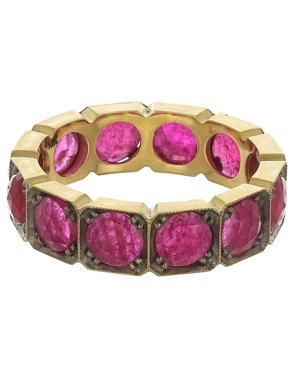SYLVA & CIE-Square Ruby Band Ring-YELLOW GOLD