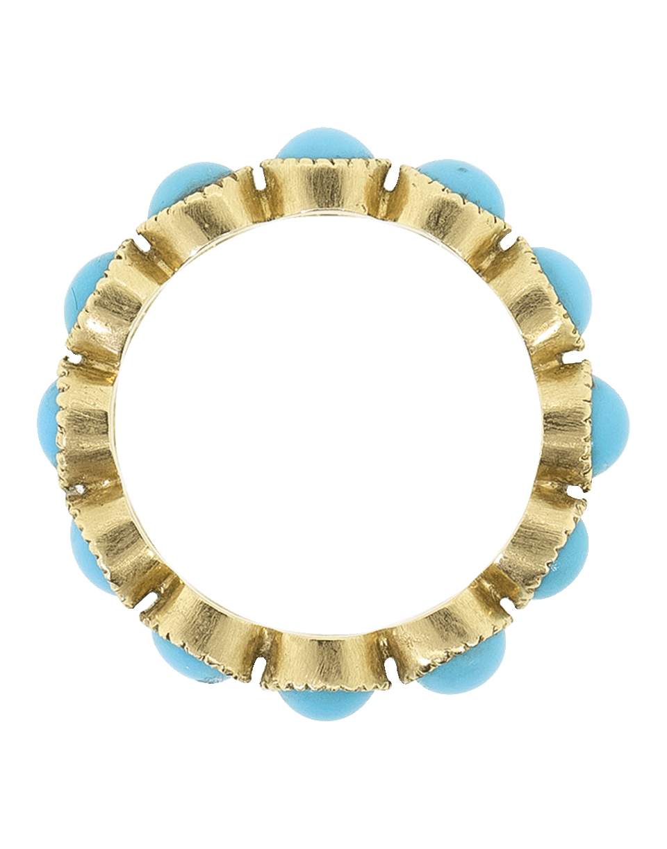 SYLVA & CIE-Turquoise Eternity Band-YELLOW GOLD