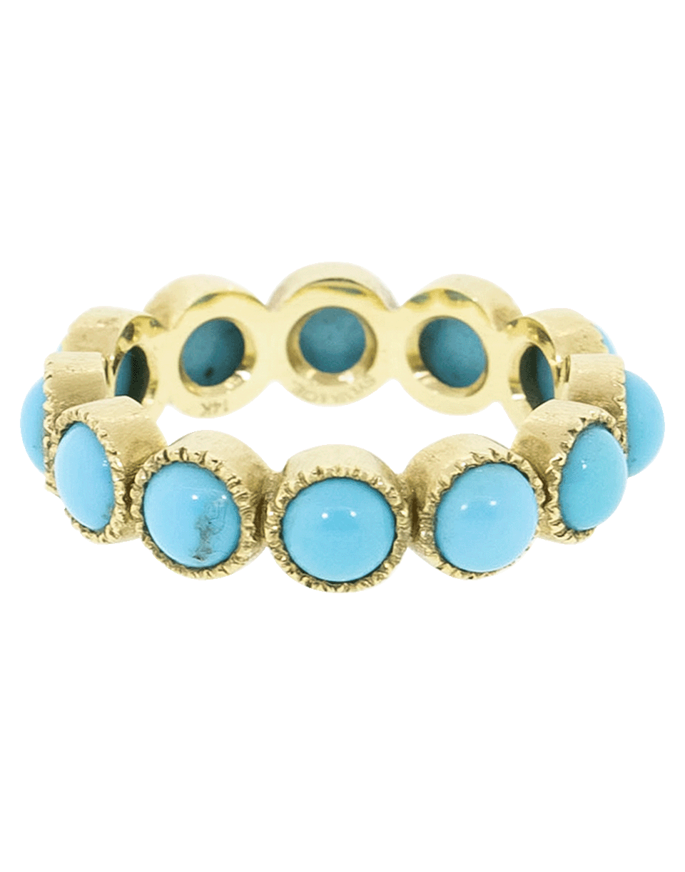 SYLVA & CIE-Turquoise Eternity Band-YELLOW GOLD