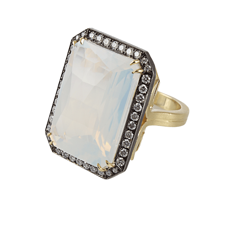 SYLVA & CIE-Diamond Moonstone Ring-YELLOW GOLD