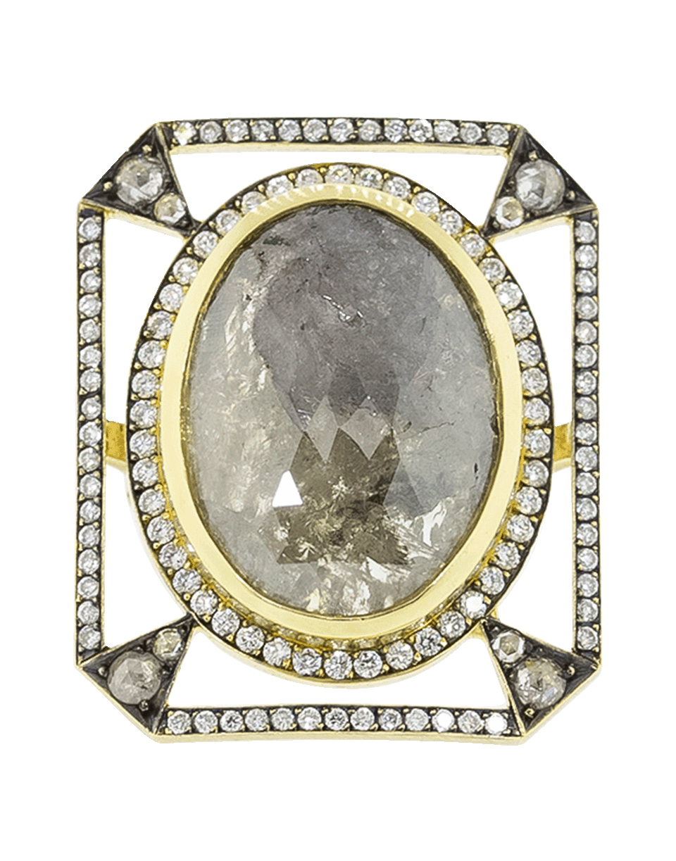 SYLVA & CIE-Rough Diamond Window Ring-YELLOW GOLD
