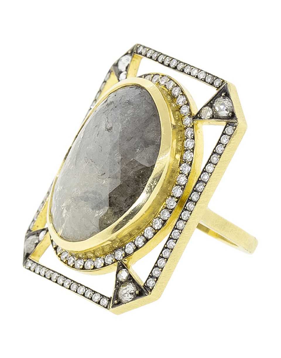 SYLVA & CIE-Rough Diamond Window Ring-YELLOW GOLD