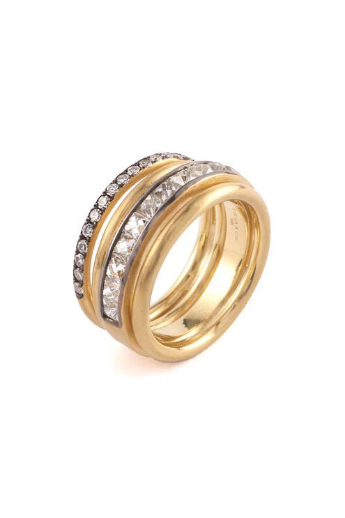 SYLVA & CIE-Spiral French Cut Diamond Ring-YELLOW GOLD