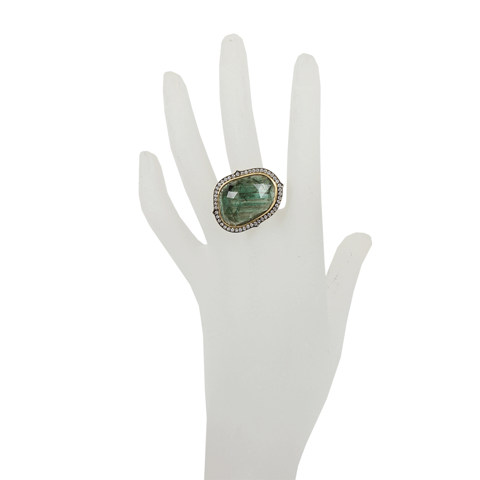 SYLVA & CIE-Thorn Shape Emerald Ring-YELLOW GOLD
