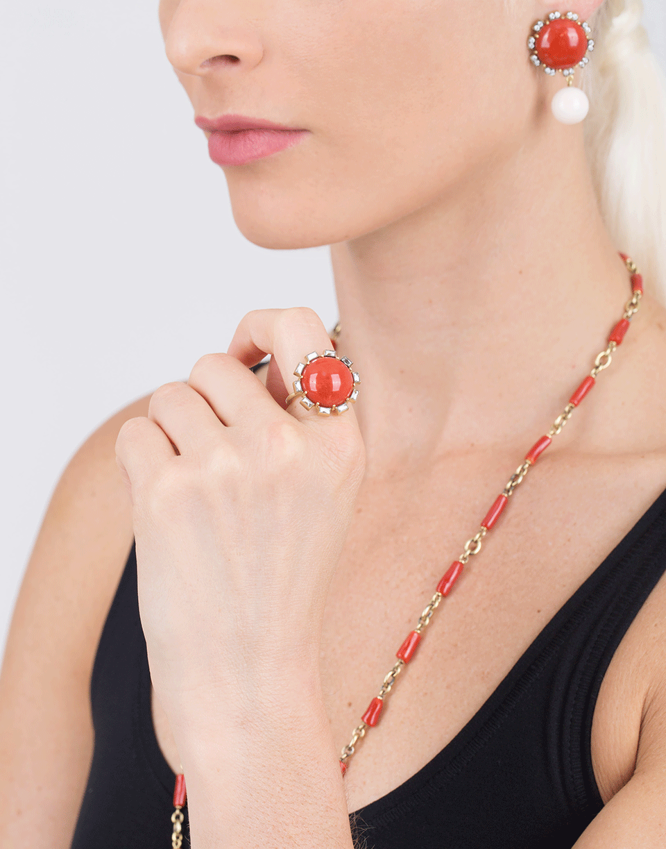 SYLVA & CIE-Mediterranen Coral Ring-YELLOW GOLD