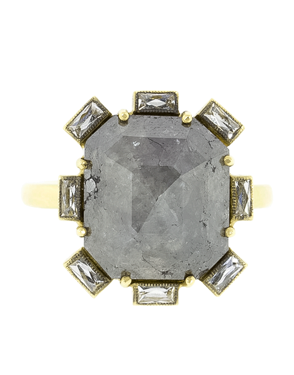 SYLVA & CIE-Rough Diamond Petal Ring-YELLOW GOLD