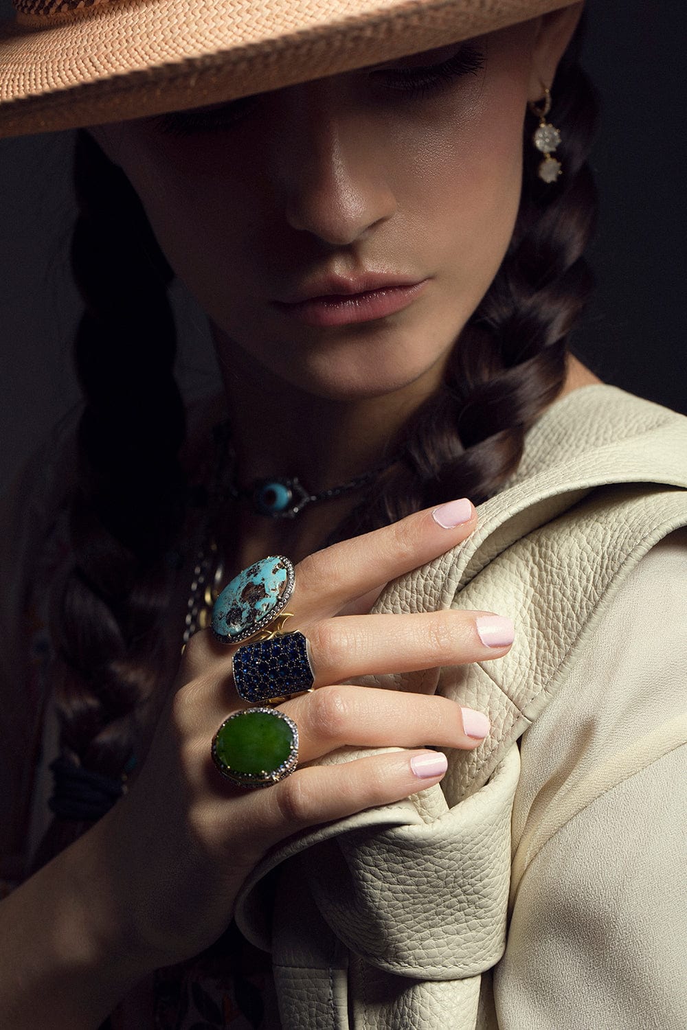 SYLVA & CIE-Sleeping Beauty Turquoise Ring-YELLOW GOLD