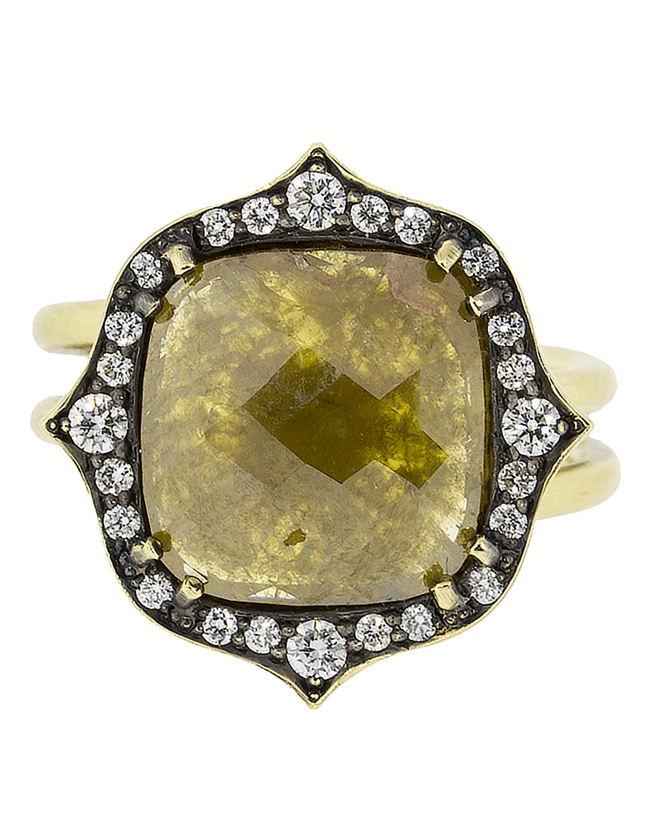 SYLVA & CIE-Cushion Rough Diamond Ring-YELLOW GOLD