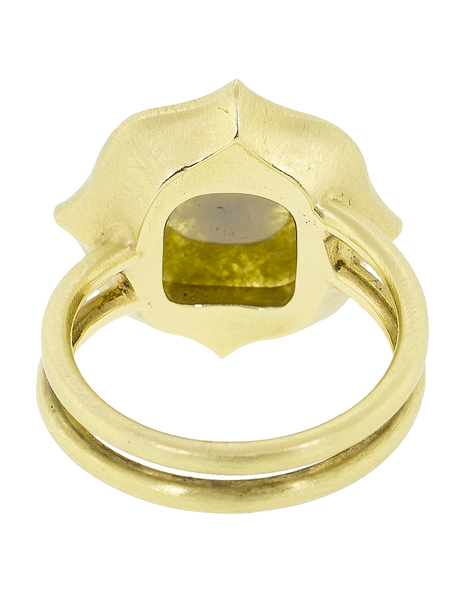 SYLVA & CIE-Cushion Rough Diamond Ring-YELLOW GOLD