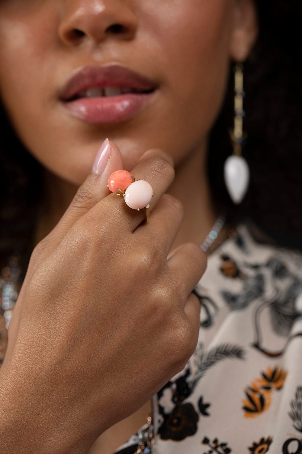 SYLVA & CIE-Double Coral Ring-YELLOW GOLD