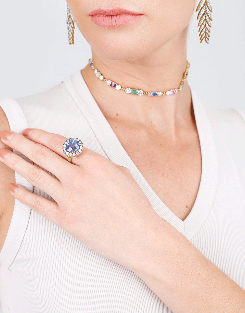 SYLVA & CIE-Oval Sapphire Ring-YELLOW GOLD