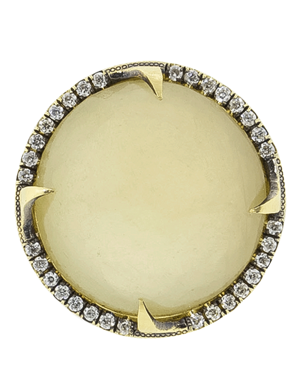SYLVA & CIE-Cats Eye Quartz And Diamond Ring-YELLOW GOLD
