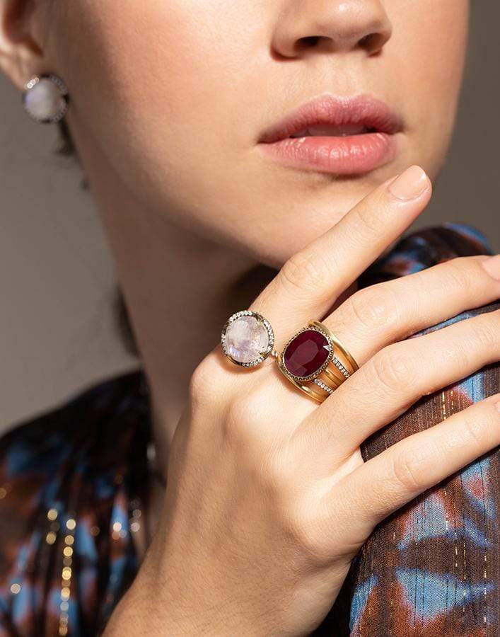 SYLVA & CIE-Mozambique Ruby and Diamond Ring-YELLOW GOLD