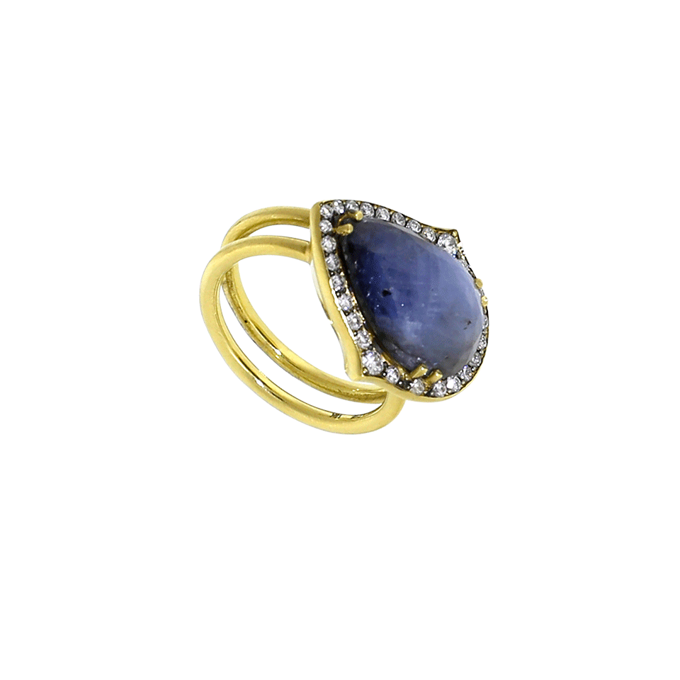 SYLVA & CIE-Pear Shaped Sapphire Ring-YELLOW GOLD