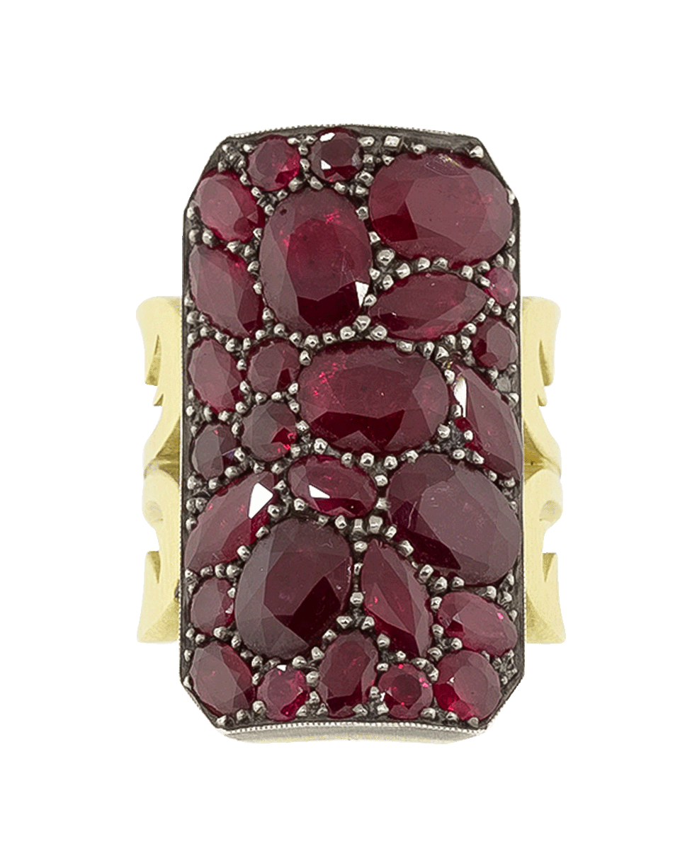SYLVA & CIE-Ten Table Ruby Ring-YELLOW GOLD