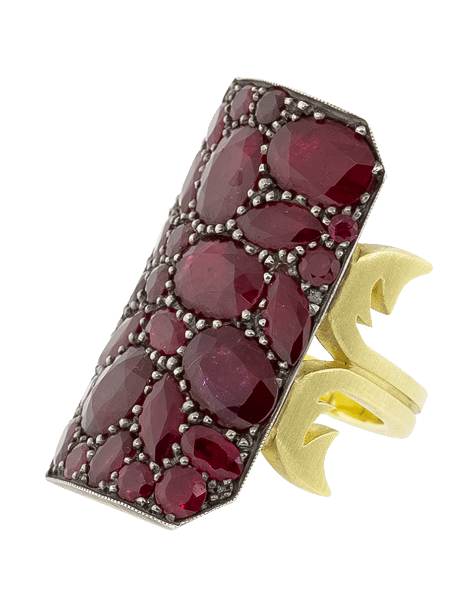 SYLVA & CIE-Ten Table Ruby Ring-YELLOW GOLD