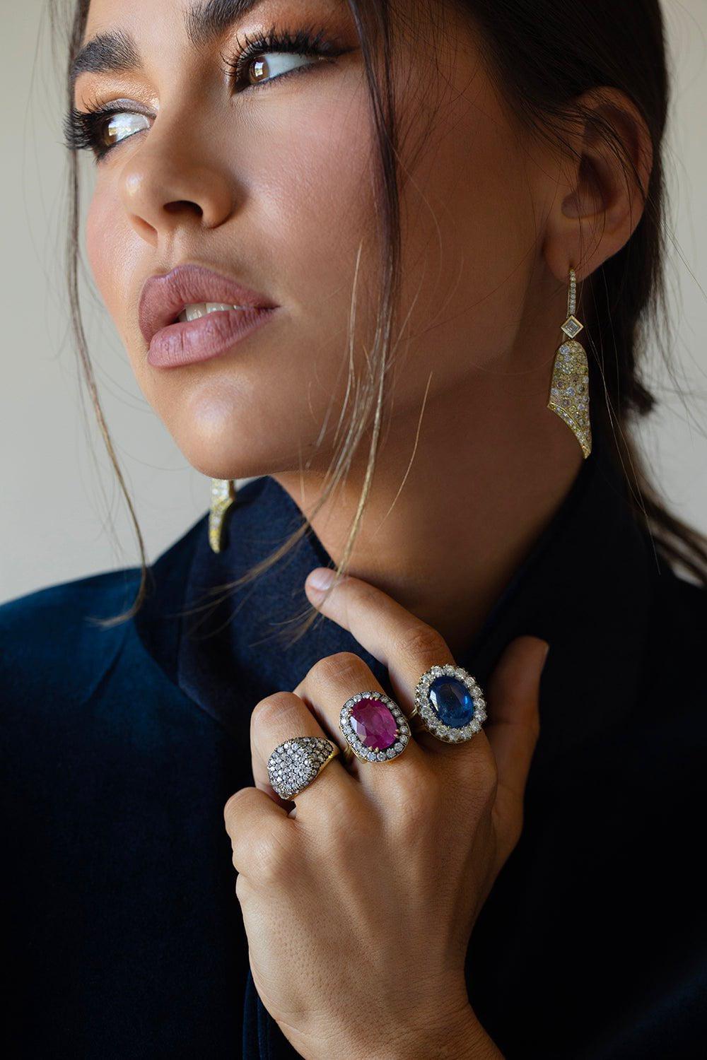 SYLVA & CIE-Ceylon Blue Sapphire Ring-YELLOW GOLD