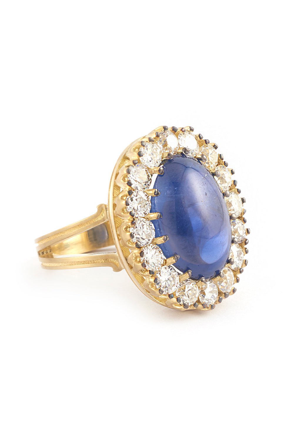 SYLVA & CIE-Ceylon Blue Sapphire Ring-YELLOW GOLD
