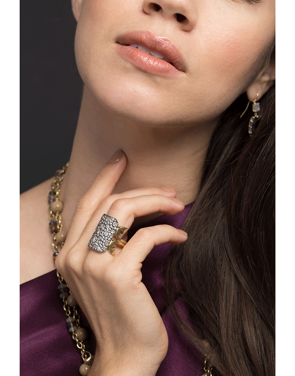 SYLVA & CIE-Old Euro Cut Diamond Ten Table Ring-YELLOW GOLD