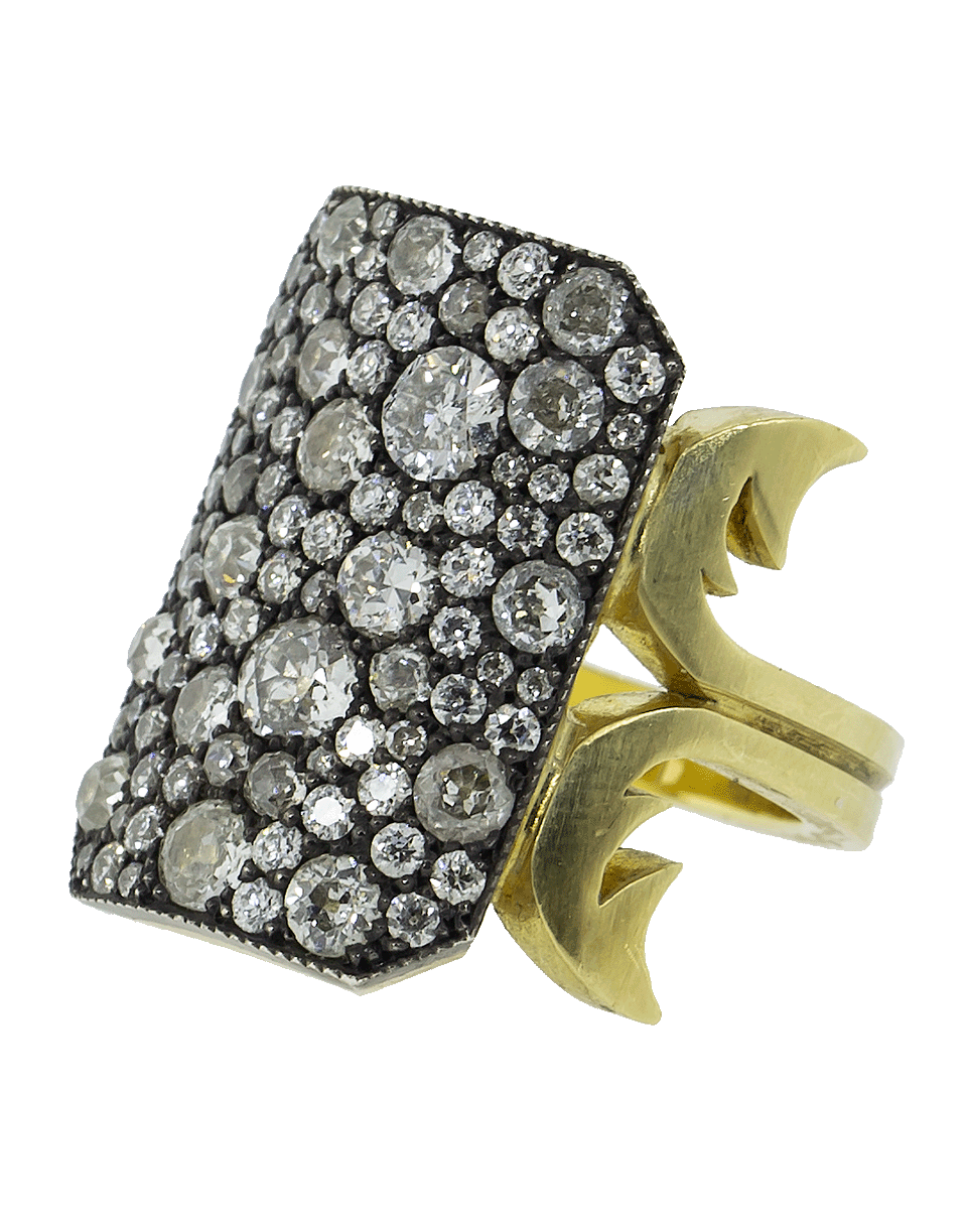 SYLVA & CIE-Old Euro Cut Diamond Ten Table Ring-YELLOW GOLD
