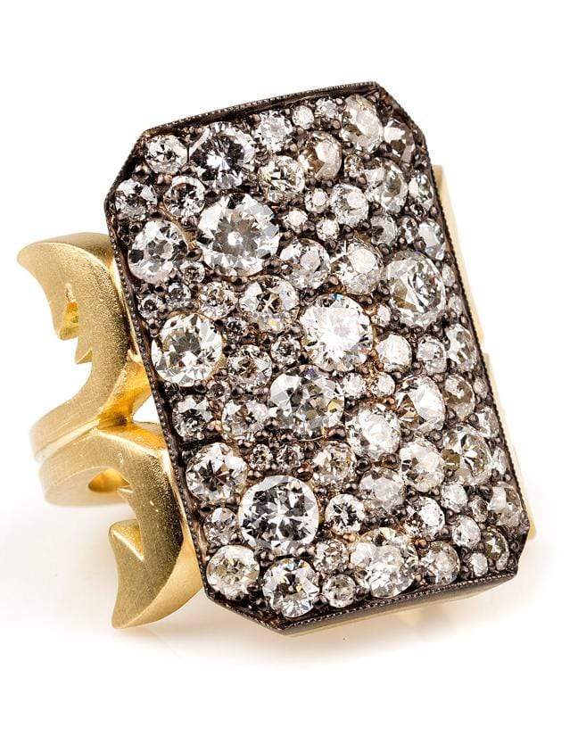 SYLVA & CIE-Old Euro Diamond Ten Table Ring-YELLOW GOLD