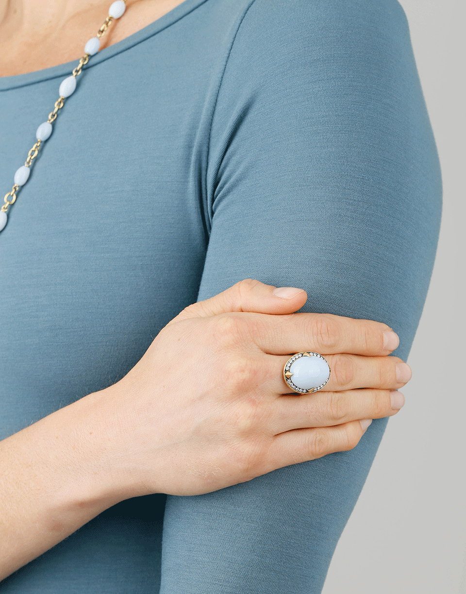 SYLVA & CIE-Brazilian Blue Opal Ring-YELLOW GOLD