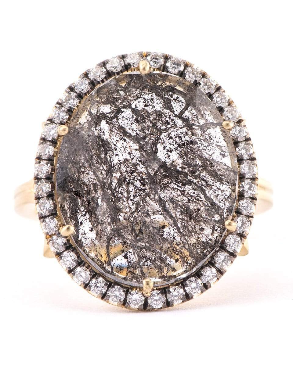 SYLVA & CIE-Oval Rough Cut Diamond Ring-YELLOW GOLD