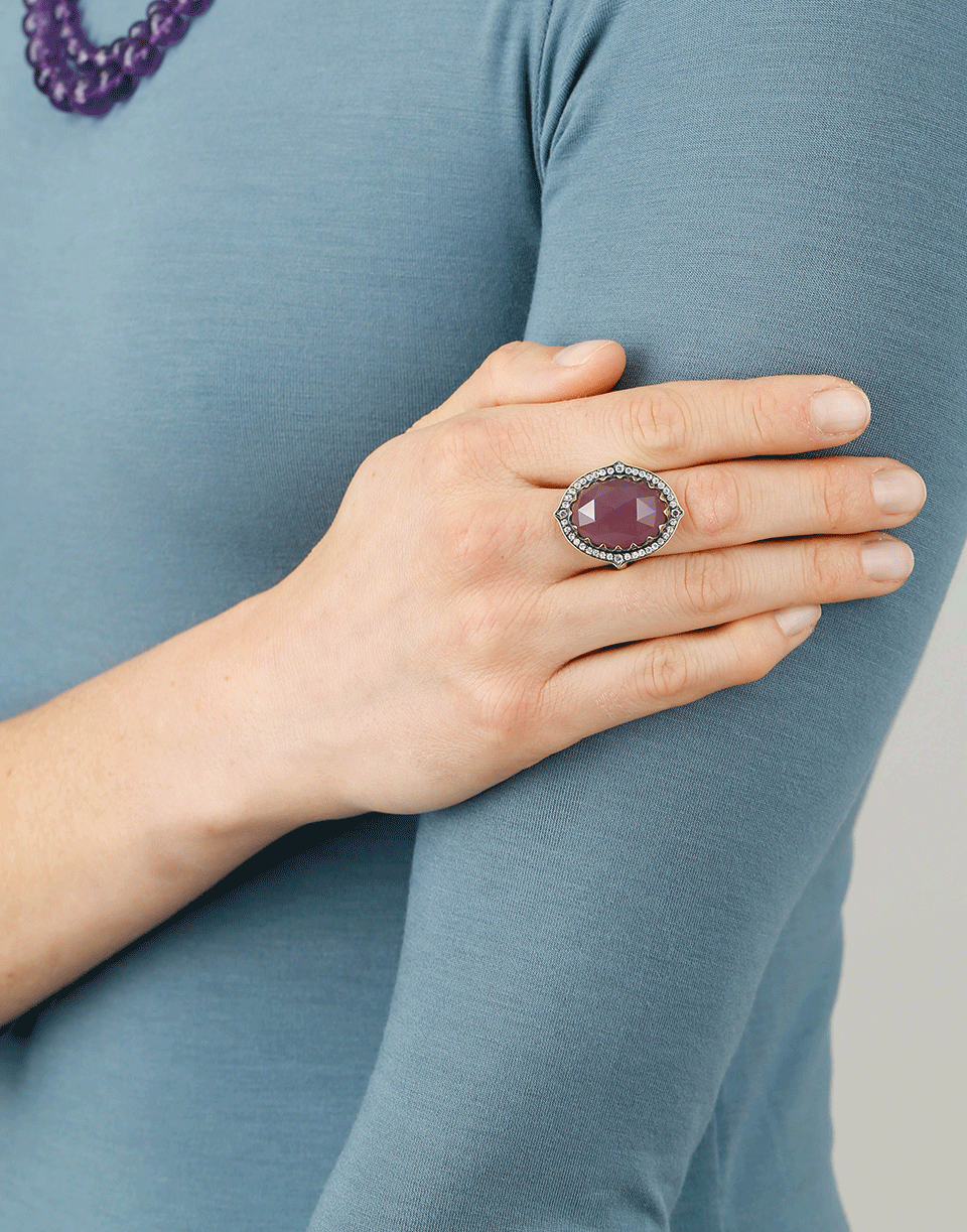 SYLVA & CIE-Purple Chalcedony Ring-YELLOW GOLD