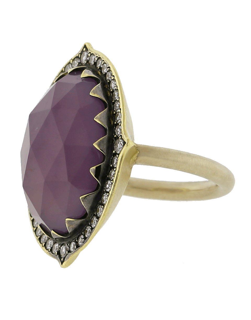 SYLVA & CIE-Purple Chalcedony Ring-YELLOW GOLD