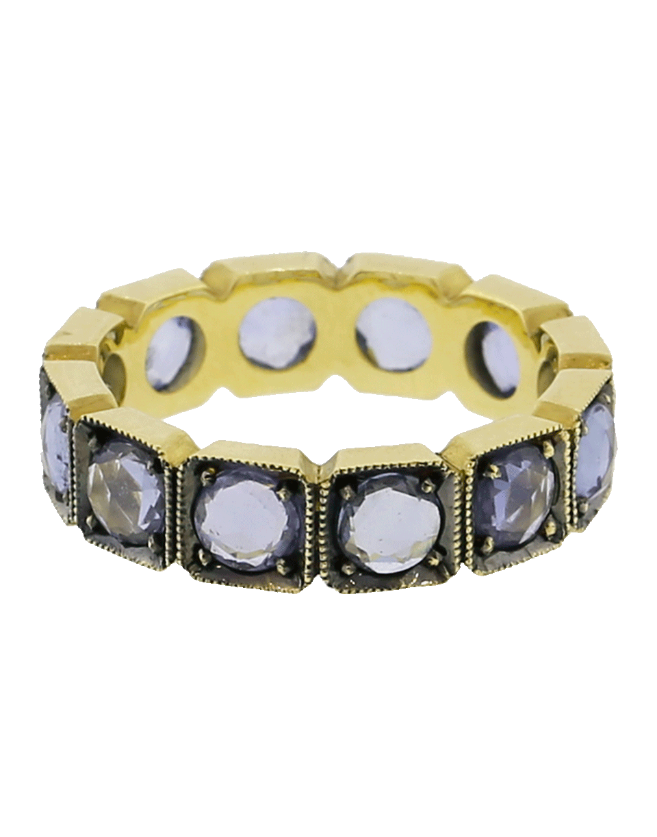 SYLVA & CIE-Square Sapphire Band Ring-YELLOW GOLD