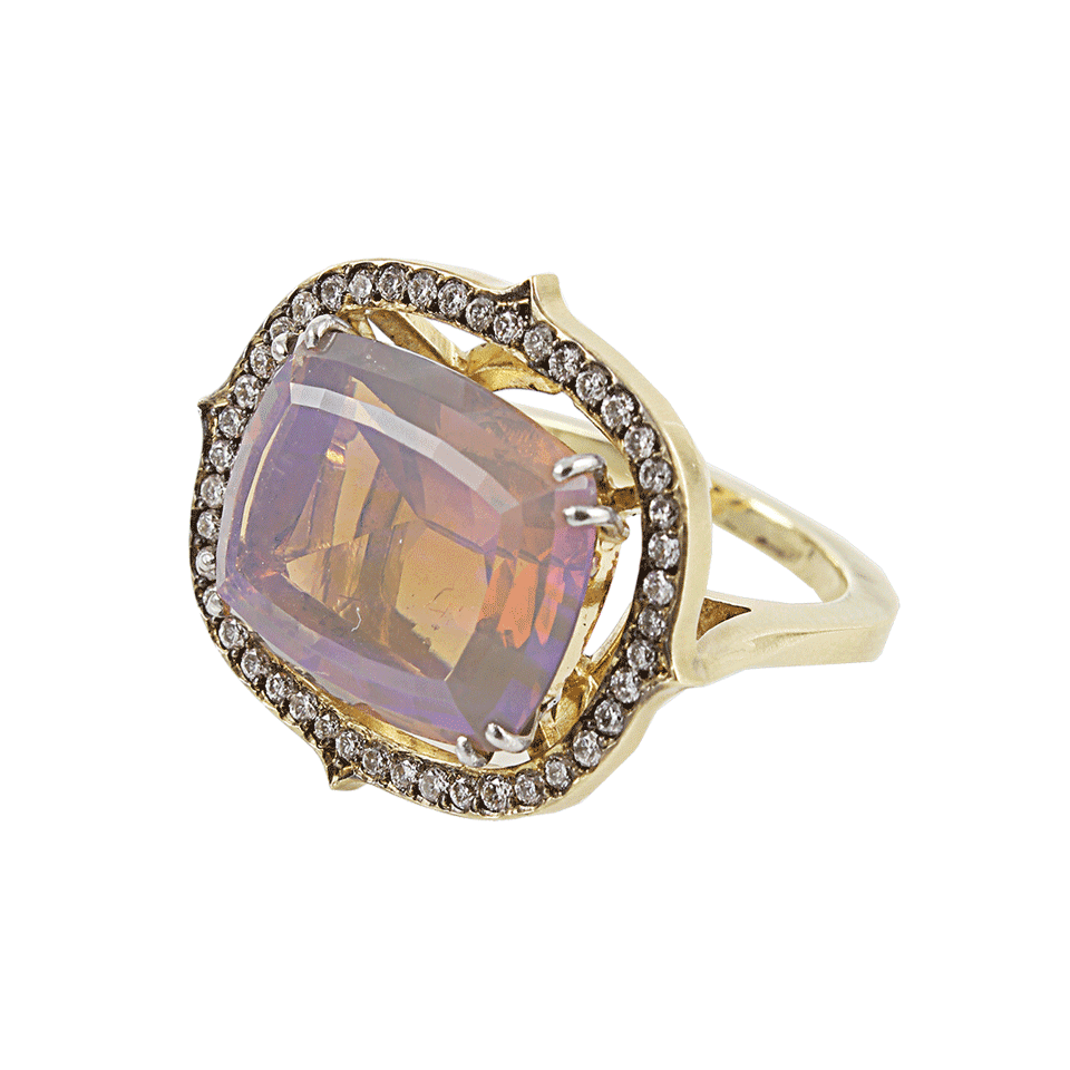 SYLVA & CIE-Opal with White Diamonds Ring-YLW GOLD