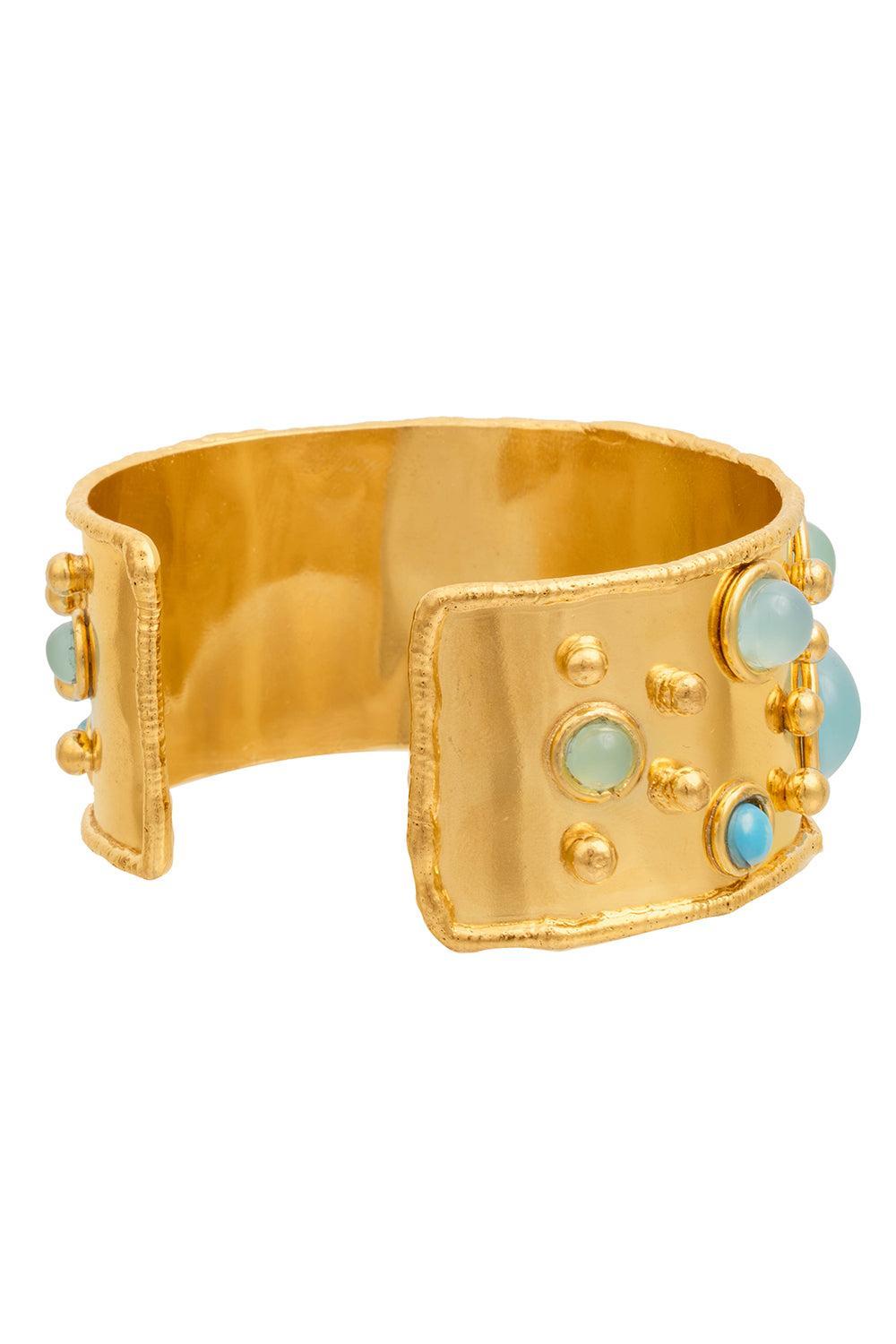 Larimar Byzantine Cuff Bracelet-LARIMAR-JEWELRYBOUTIQUEBRACELET O-SYLVIA TOLEDANO