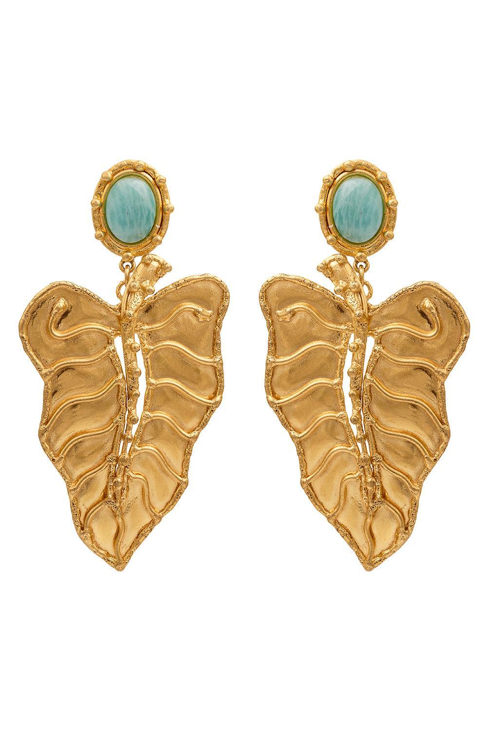 Amazonite Botanica Earrings-AMAZONITE-JEWELRYBOUTIQUEEARRING-SYLVIA TOLEDANO