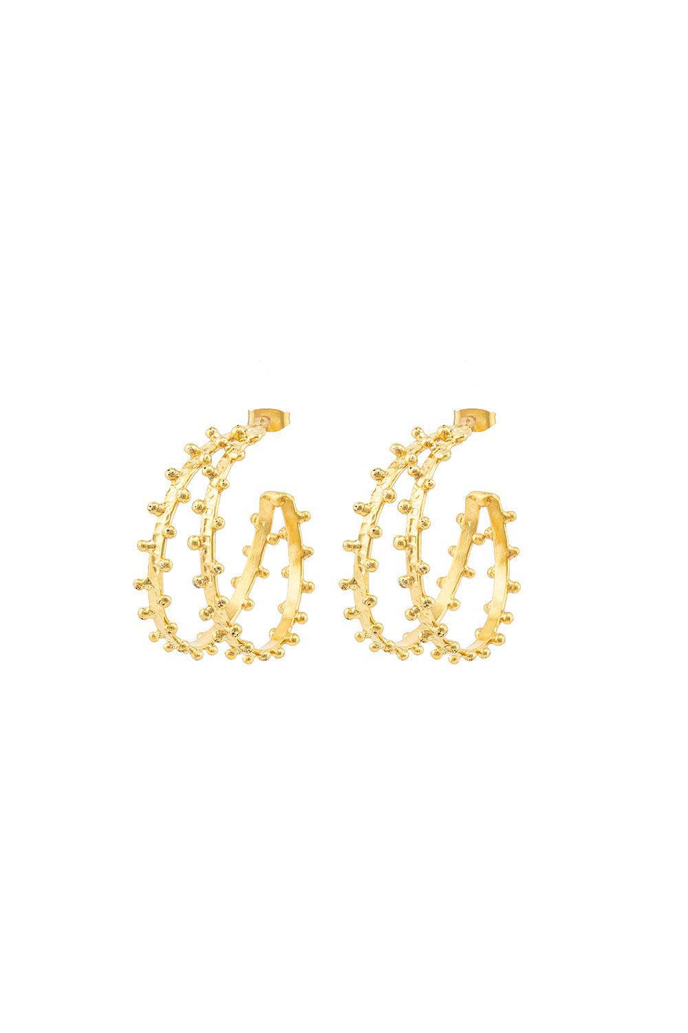 Gipsy Hoop Earrings-GOLD-JEWELRYBOUTIQUEEARRING-SYLVIA TOLEDANO