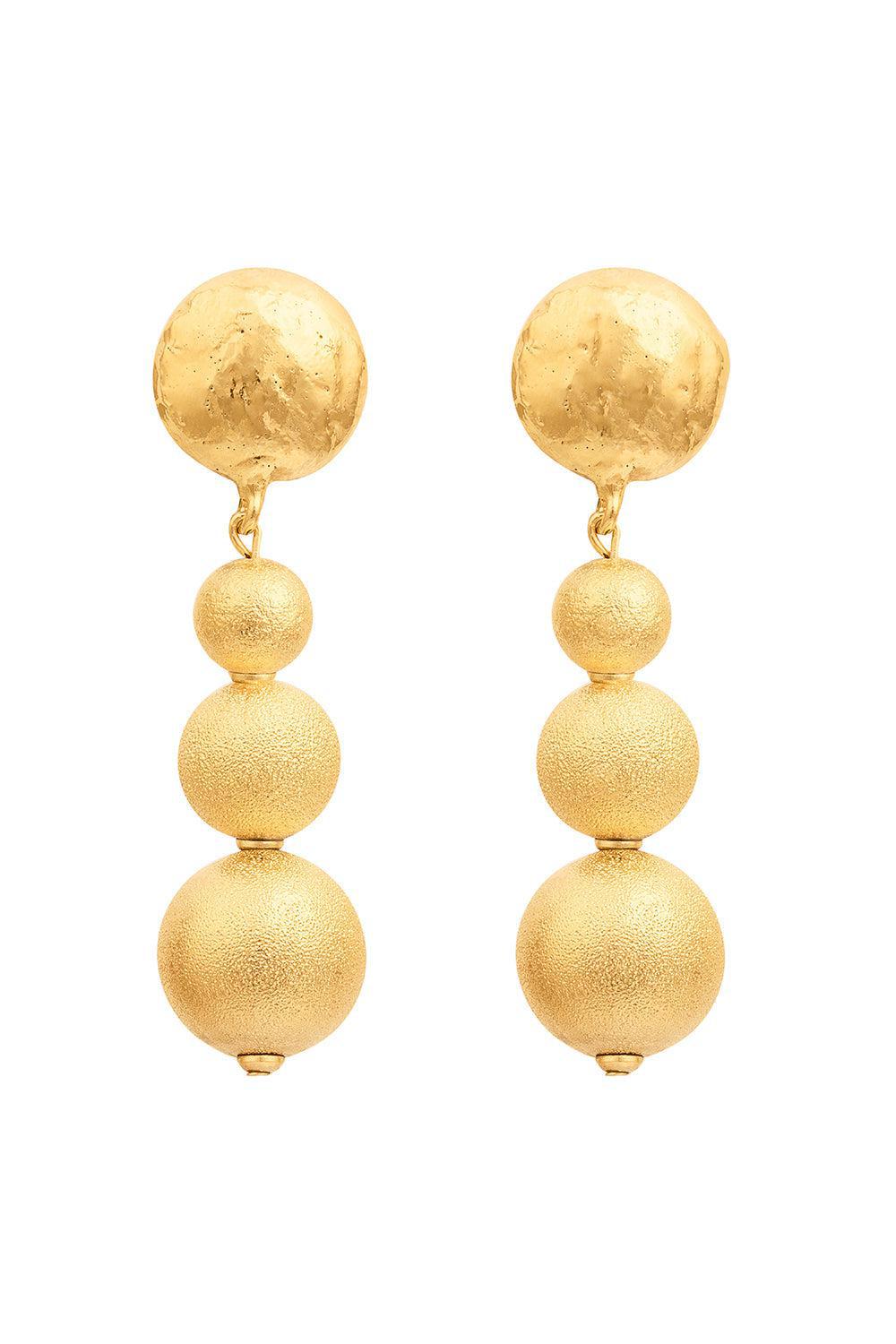 SYLVIA TOLEDANO-Sand Bubble Drop Earrings-GOLD