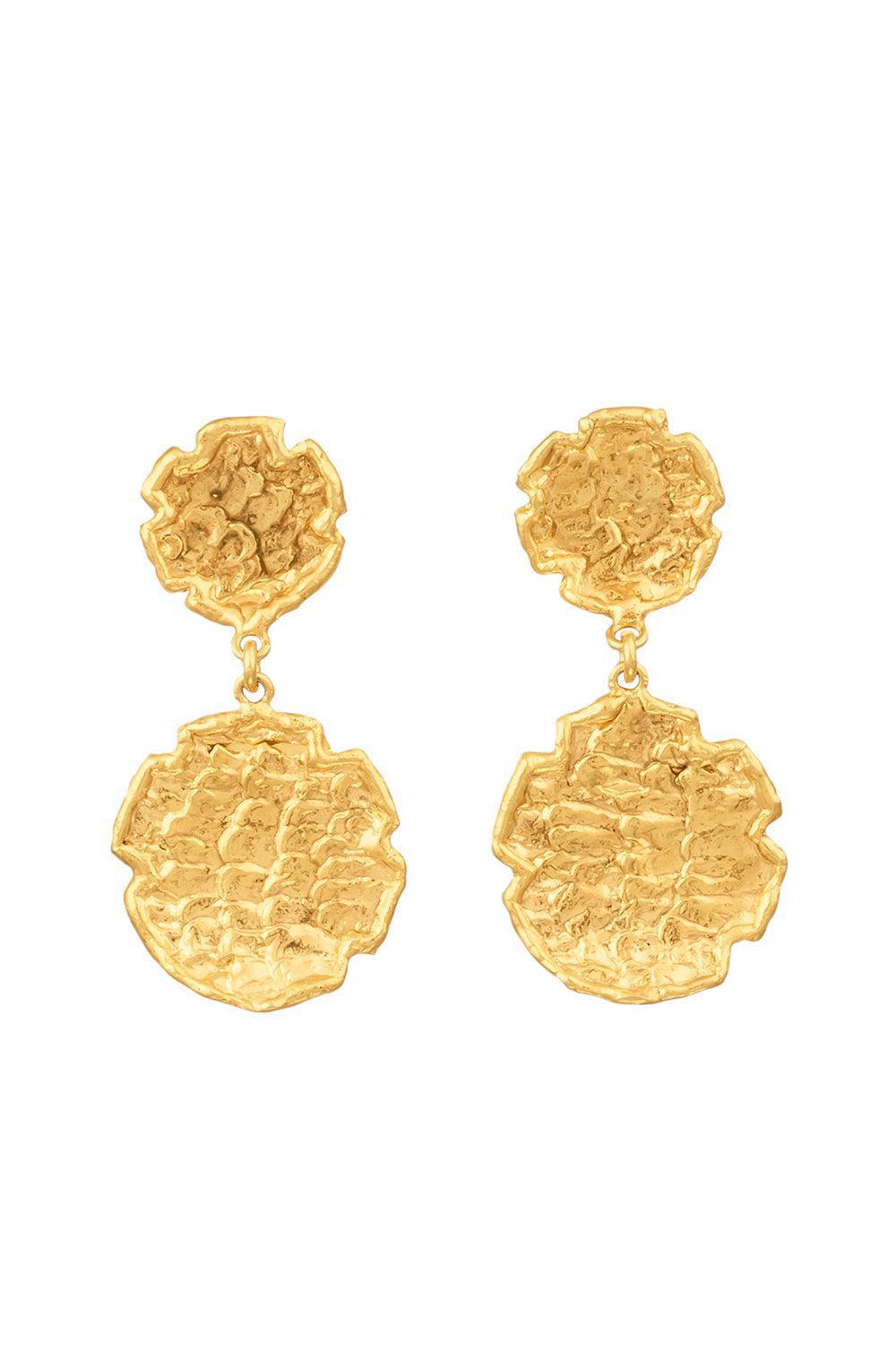 SYLVIA TOLEDANO-Swan Drop Earrings-GOLD