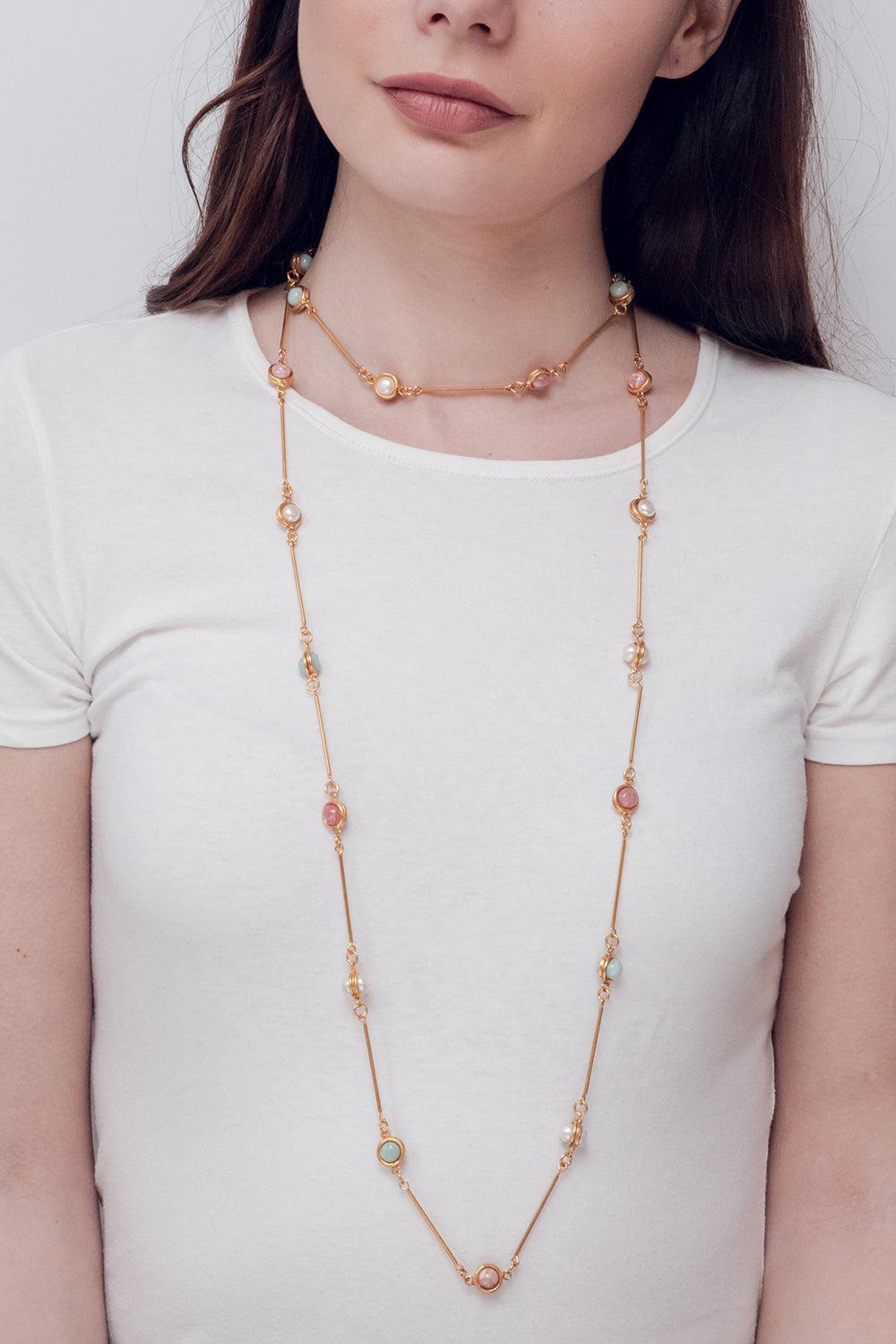 Amazonite Pearl Candies Necklace-PRLAMZNT-JEWELRYBOUTIQUENECKLACE O-SYLVIA TOLEDANO