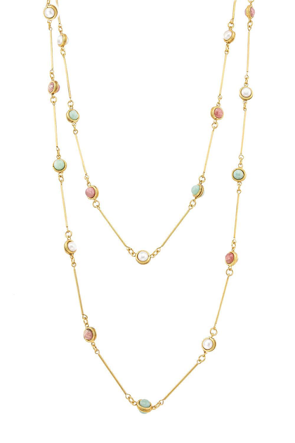 Amazonite Pearl Candies Necklace-PRLAMZNT-JEWELRYBOUTIQUENECKLACE O-SYLVIA TOLEDANO