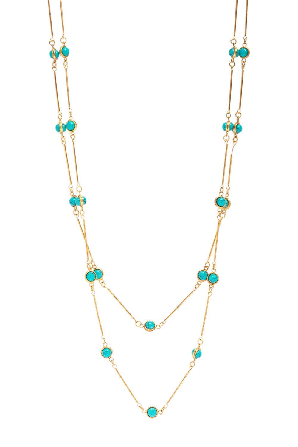 Candies Pendant Necklace-TURQ-JEWELRYBOUTIQUENECKLACE O-SYLVIA TOLEDANO