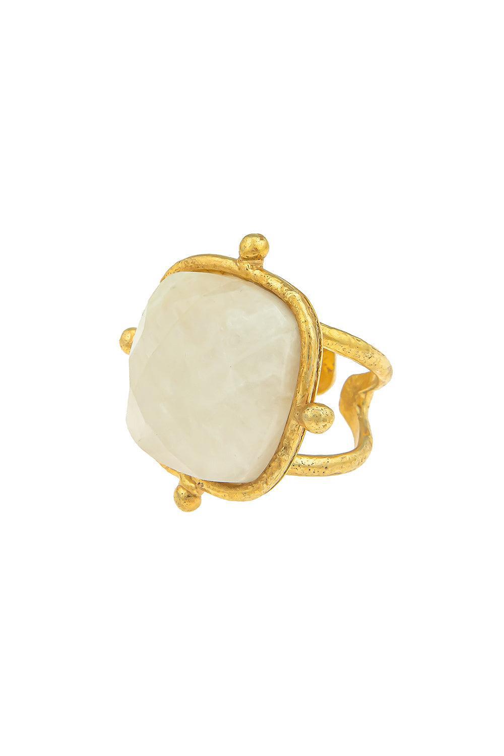 SYLVIA TOLEDANO-Moonstone Coussin Ring-GOLD